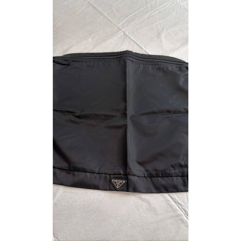 Prada Black Nylon Garment Bag Travel Suit Carrier Foldable Made In Italy